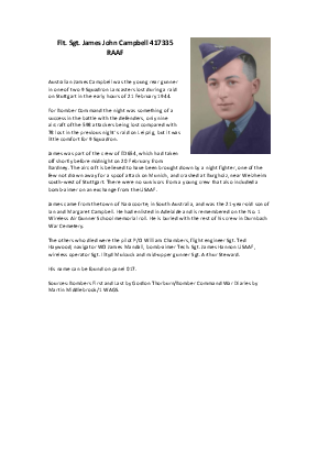A preview of a PDF biography for Campbell, James John